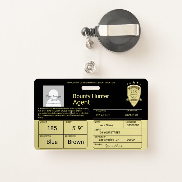 Bounty Hunter Id Card